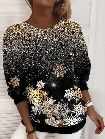 – Elegant Christmas Sweatshirt, Soft Knit Fabric