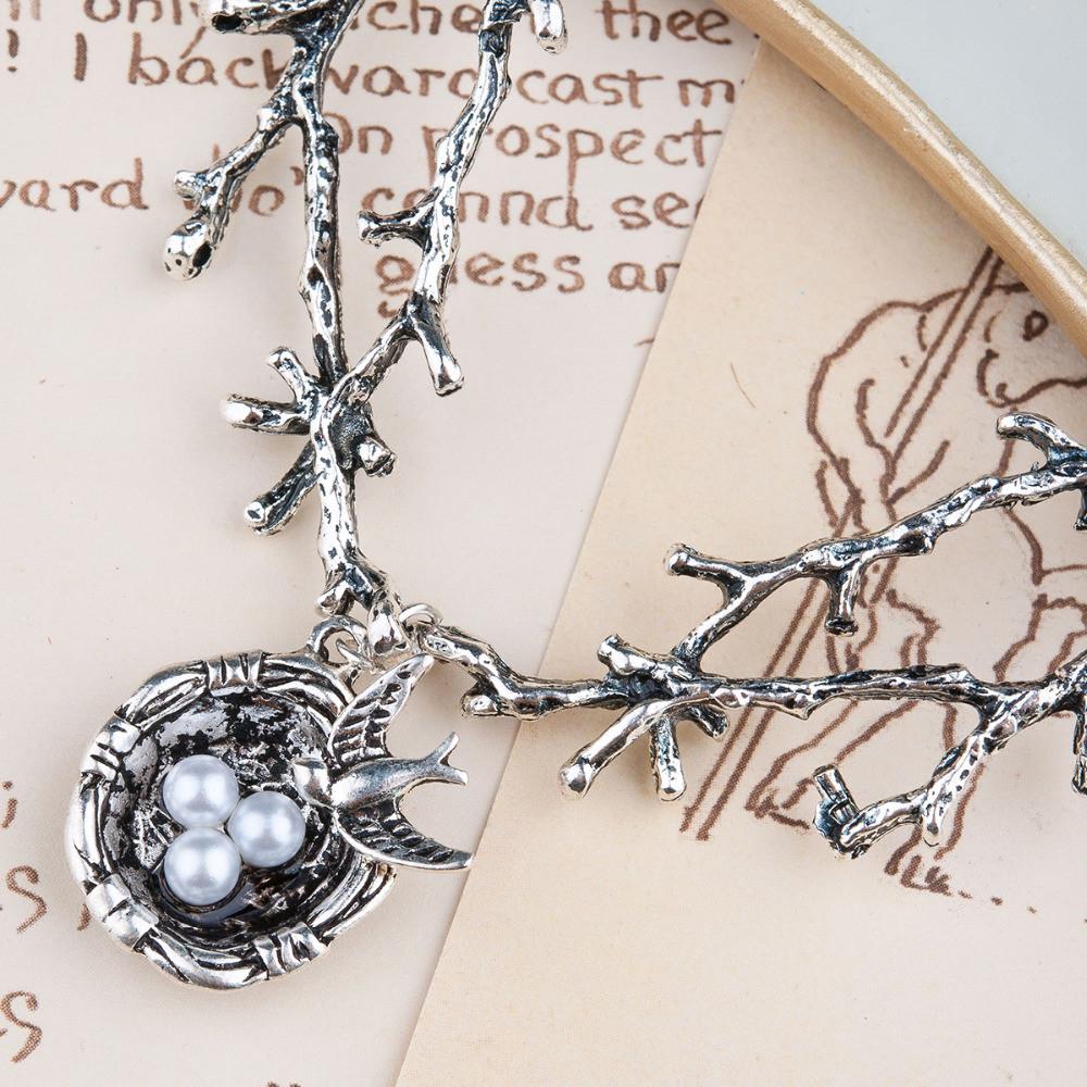 Bird's Nest & Tree Branch Necklace