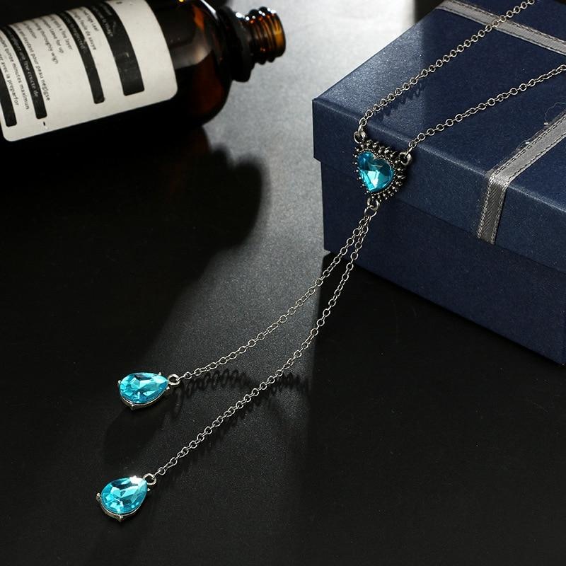 Blue Heart Goddess Necklace
