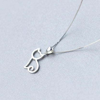Cat Silver Necklace