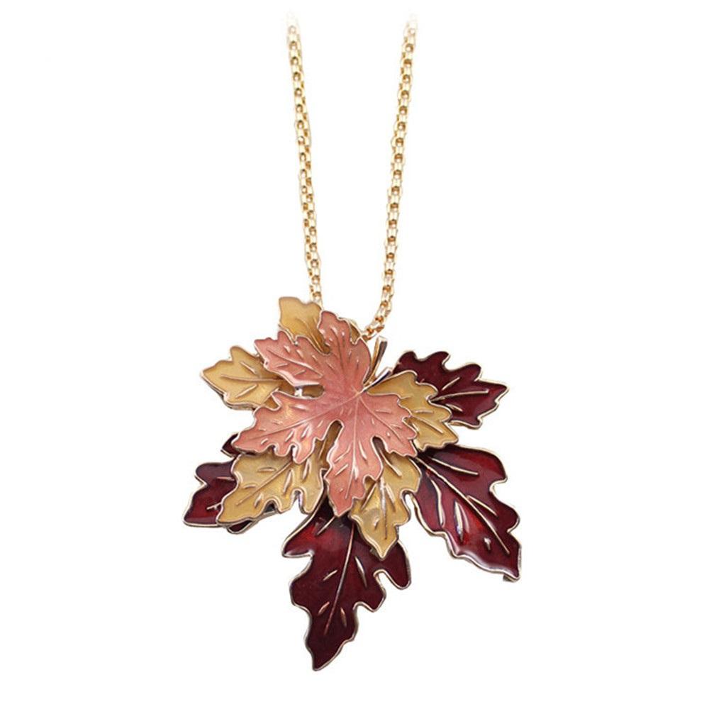 Golden Maple Leaf Necklace