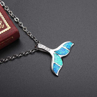 Opal Mermaid Tail Necklace