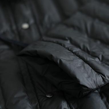 New Black Outfits Hooded Drawstring Down Jacket Pockets Down Coat