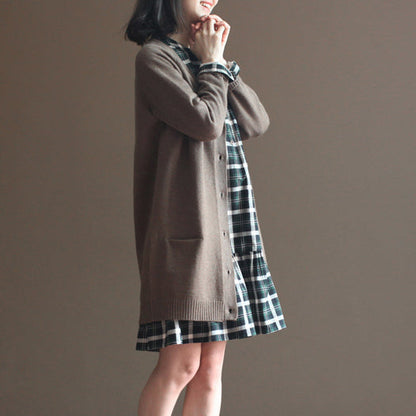 Nude Rabbit Wool Blended Sweater Coats Long Sleeve Knit Cardigans