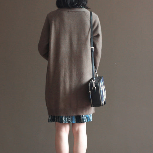 Nude Rabbit Wool Blended Sweater Coats Long Sleeve Knit Cardigans