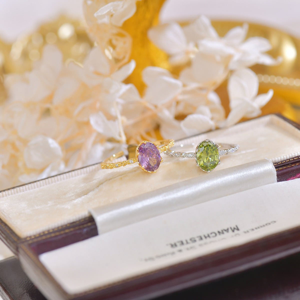 Oval Peridot Ring in Silver