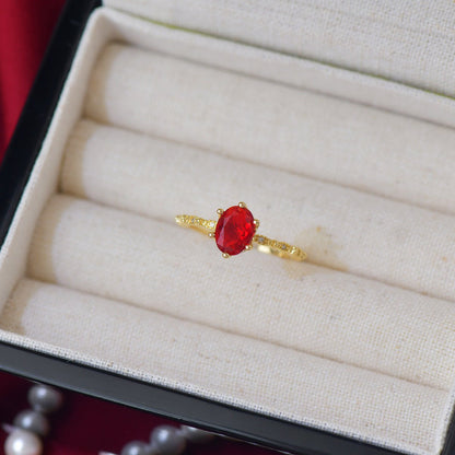 Oval Ruby Ring