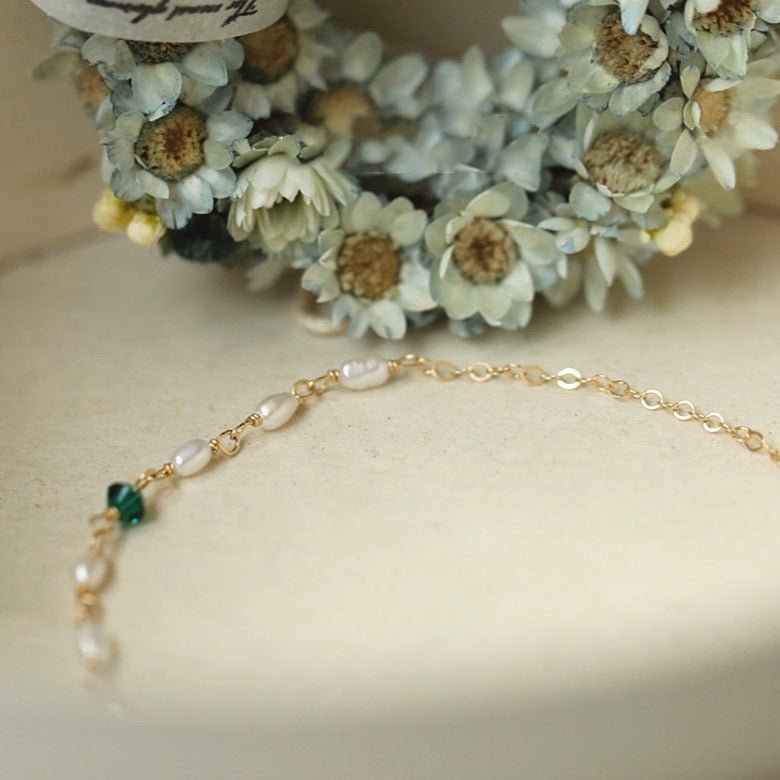 Emerald Pearl Bracelet - Sharon