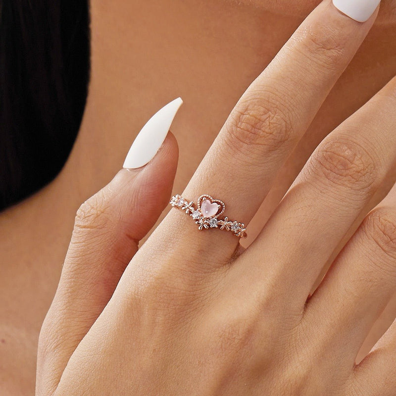 Bridget Pink Heart Ring