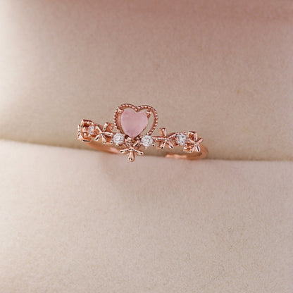 Bridget Pink Heart Ring