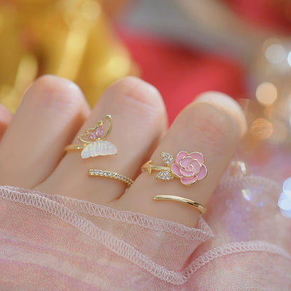 Lora Pink Rose Ring