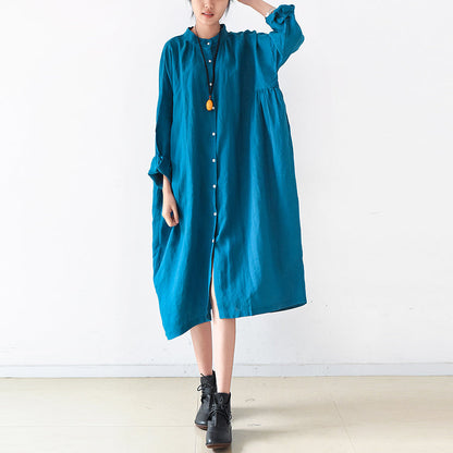 Linen Dresses Trend Blue Oversize Shirts Caftans Fall Outfits