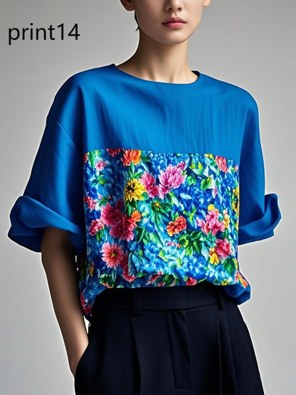 Fitted Print18 Patchwork Cotton Tank Summer