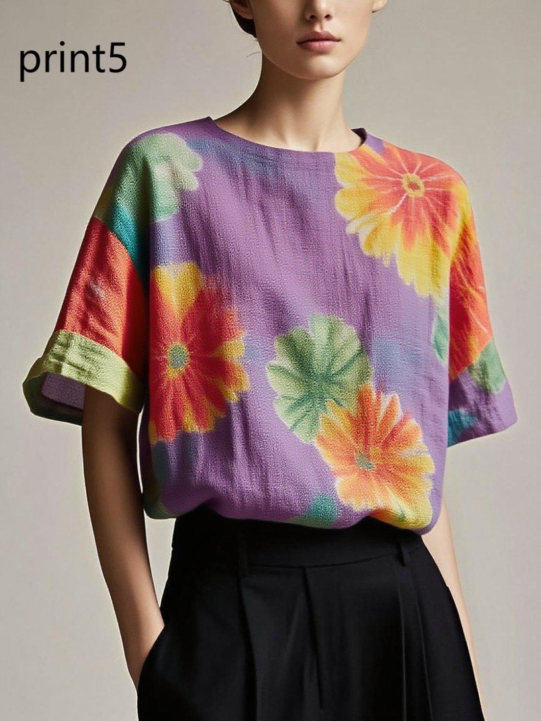 Fitted Print1 Patchwork Cotton Tank Summer