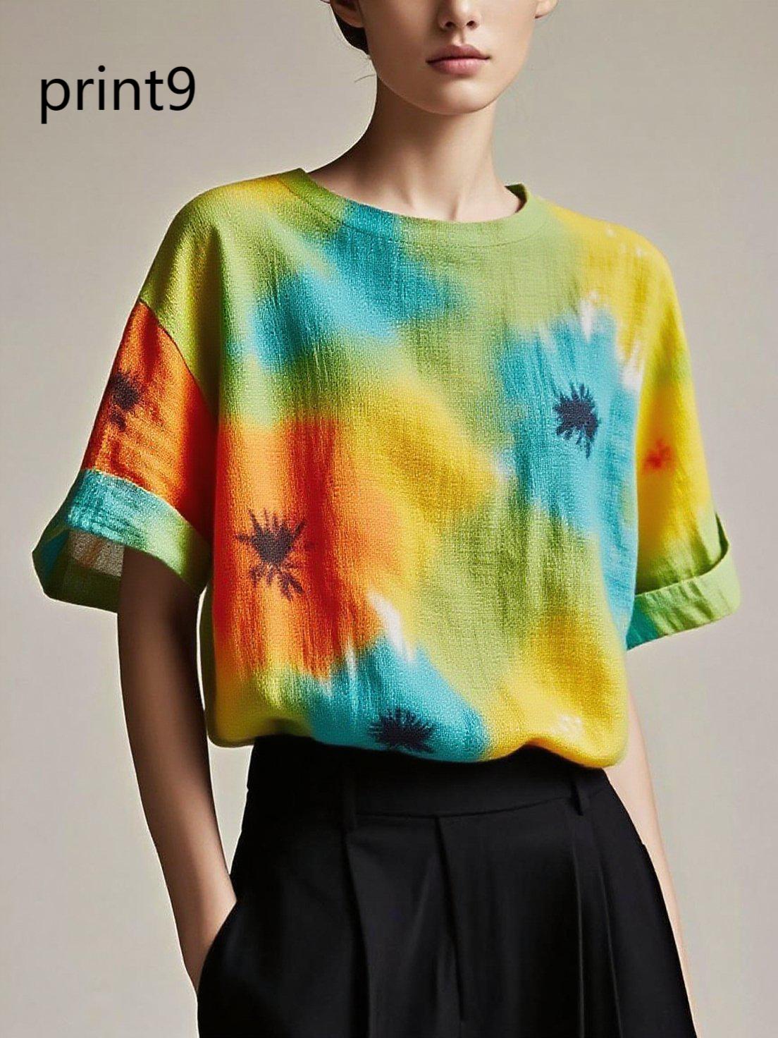 Fitted Print1 Patchwork Cotton Tank Summer