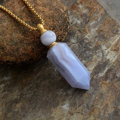 Crystal Perfume Bottle Necklace