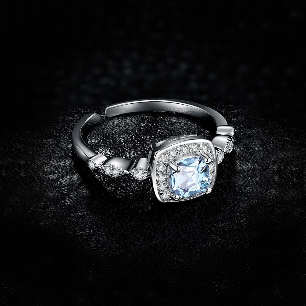 Majestic Blue Topaz Silver Ring