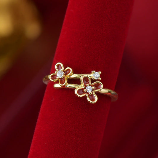 Red Starflower Ring