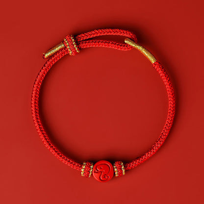 Red String Chinese Zodiac Cinnabar Protection Bracelet