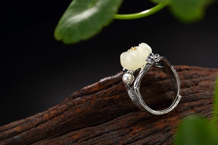 Cherry Blossom Silver Ring