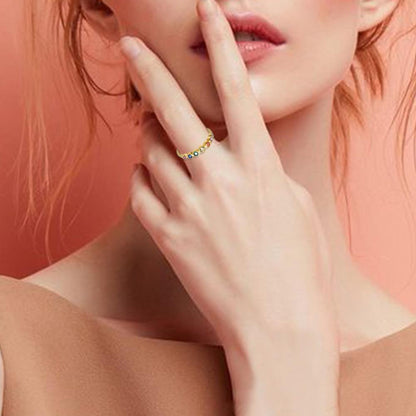 Majestic Rainbow Gemstone Ring