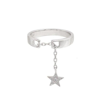 Moon & Falling Star Rings
