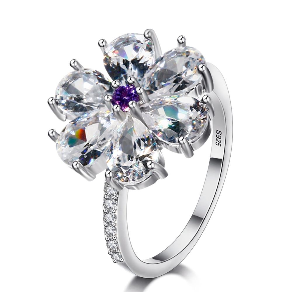 The Sparkling Flower Silver Ring