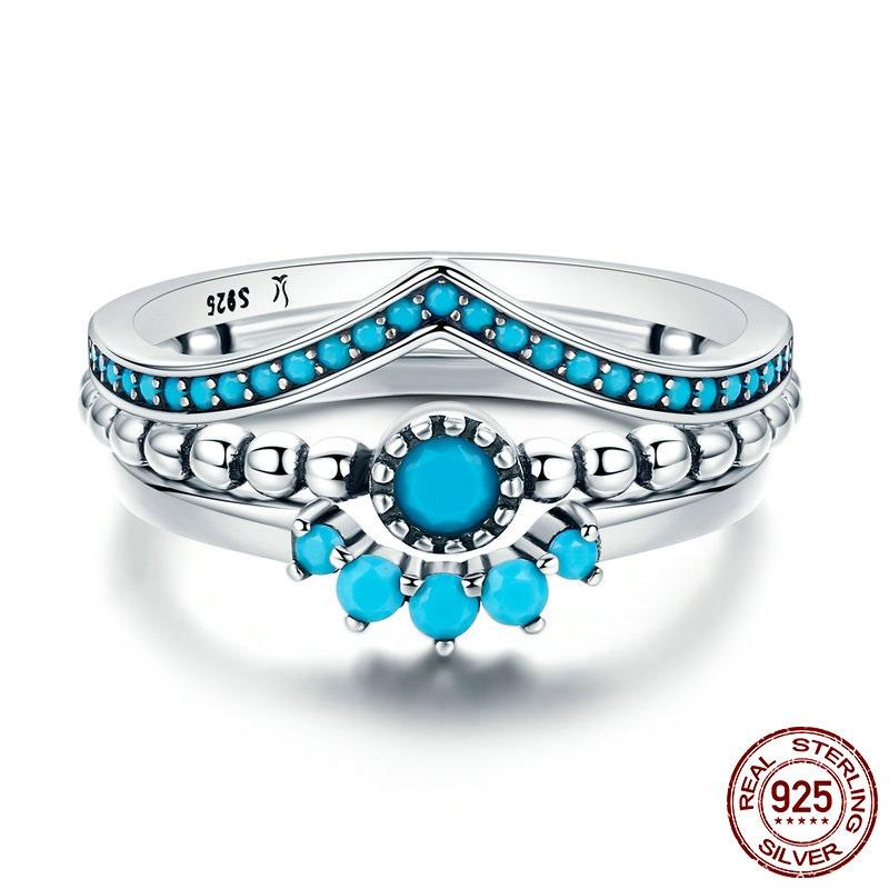 Turquoise Sterling Silver Ring Set