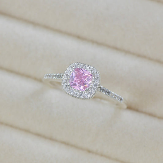 Rosaline Halo Ring in Silver