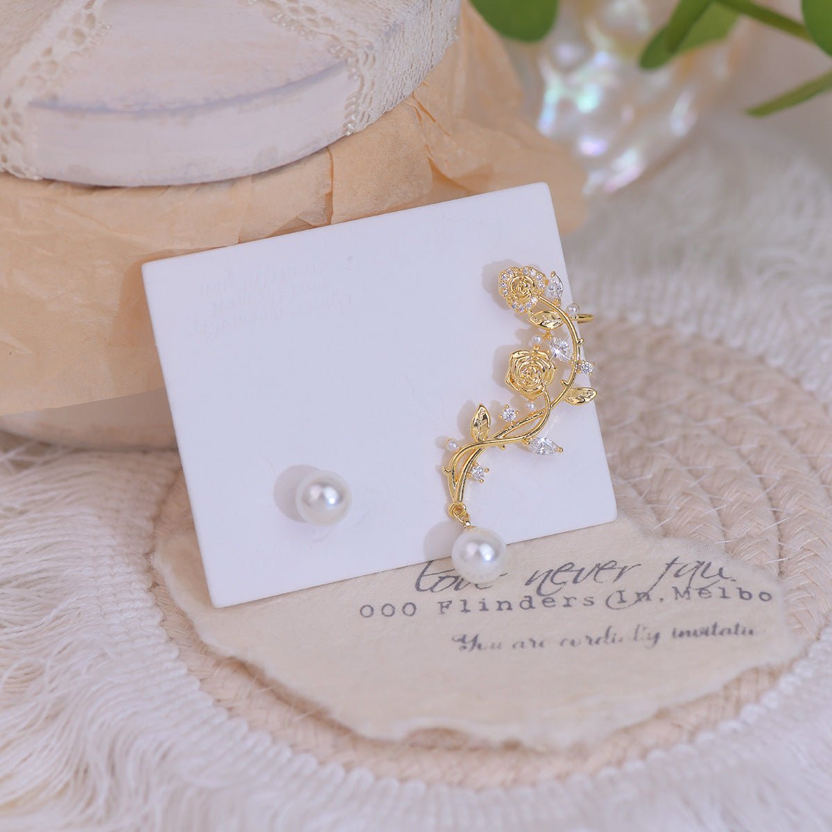 [] Rose Climber Earrings