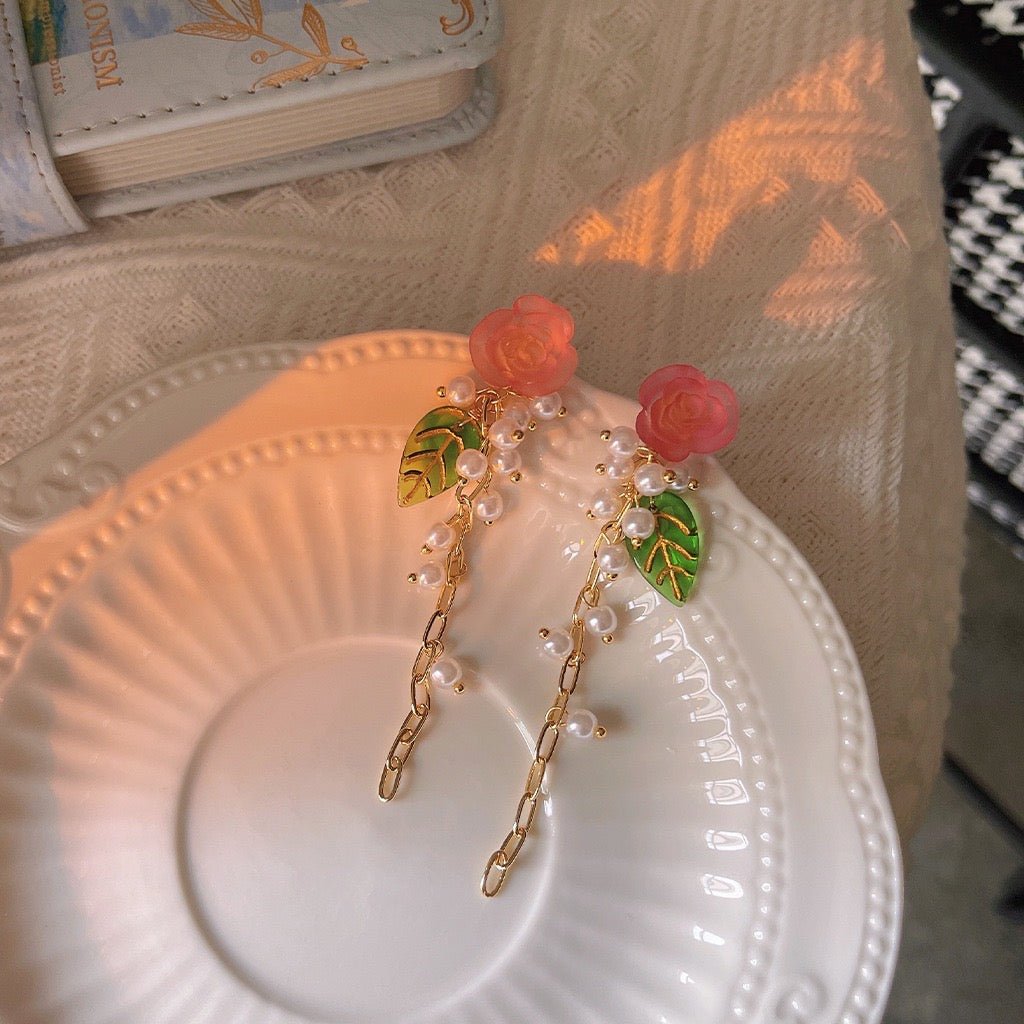 Rose Drop Earrings