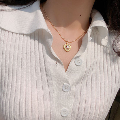 Royal Red Heart Necklace