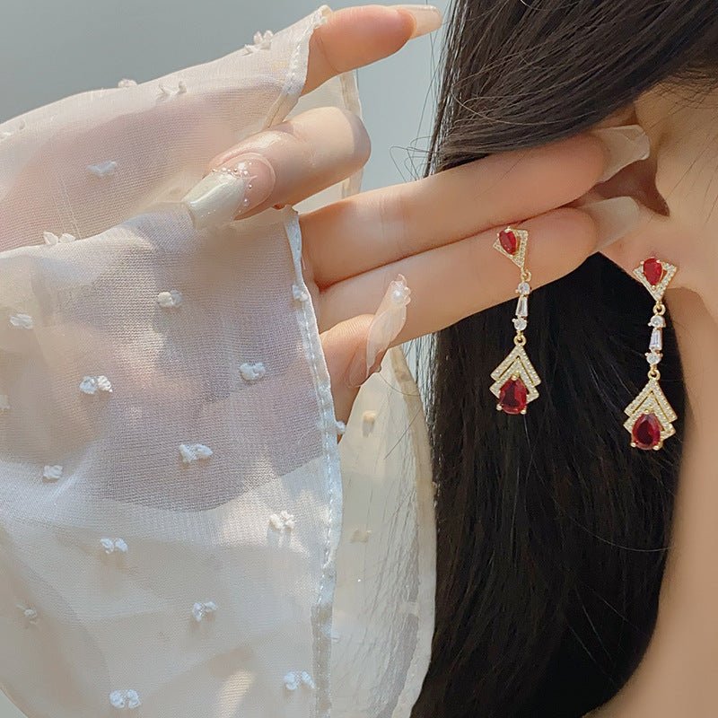 Marisa Ruby Baroque Drop Earrings