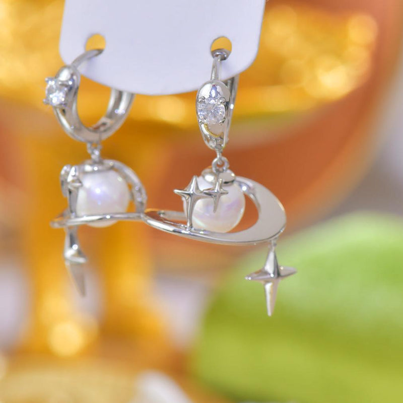 Saturn Huggie Earrings