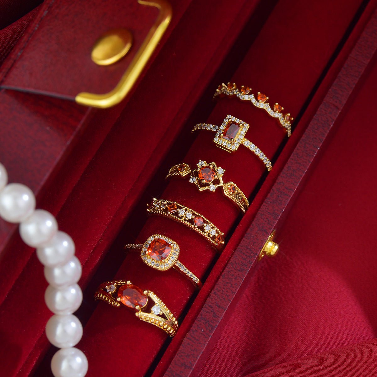 Scarlet Baroque Ring