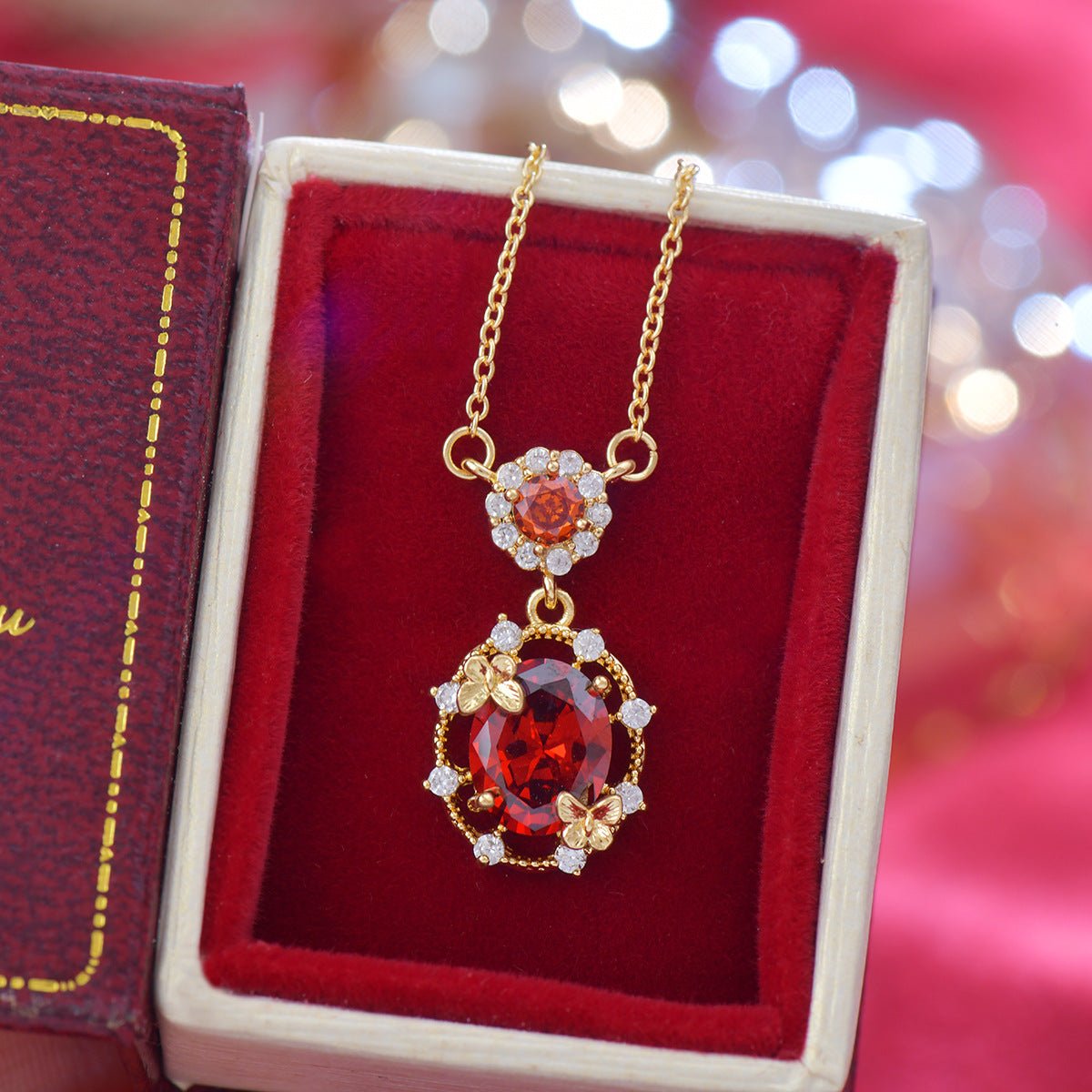 Scarlet Butterfly Necklace