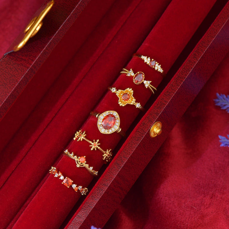 Scarlet Stardust Ring