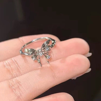 [] Lana Silver Butterfly Ring
