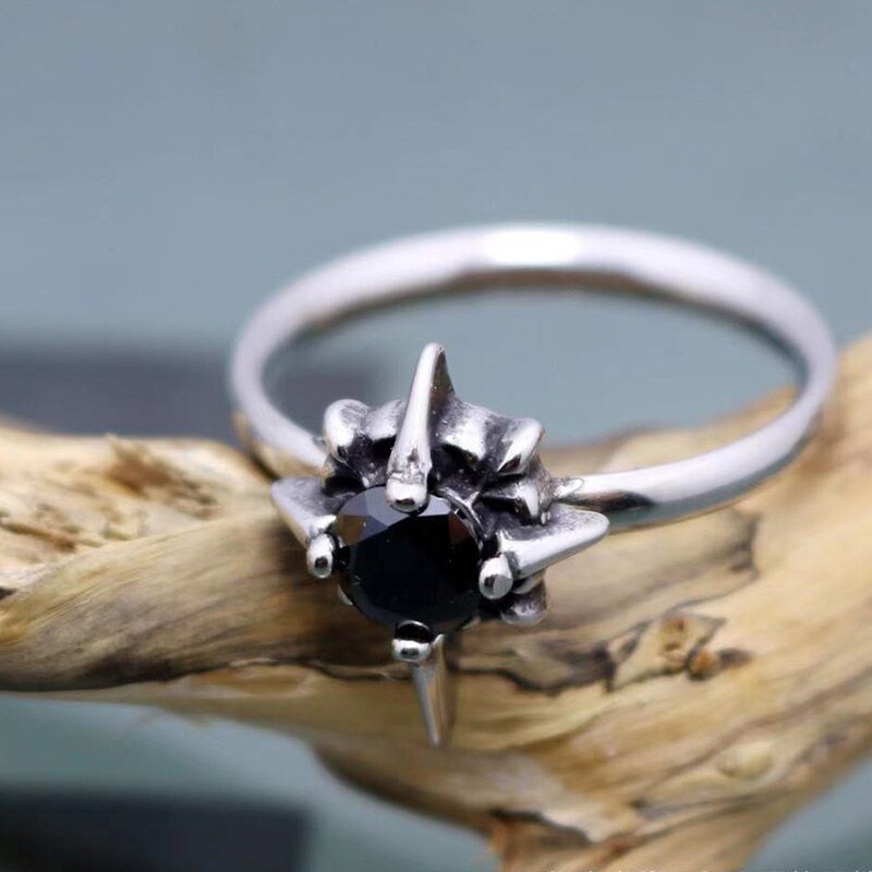 Solitaire Star Ring