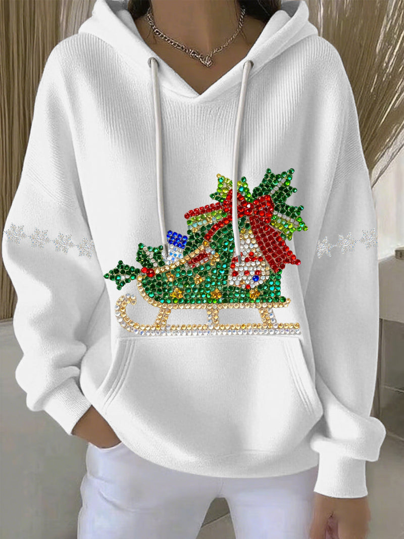 Women's Christmas Print Casual Hoodie