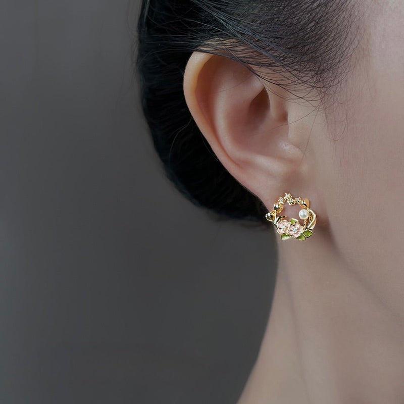 Spring Wreath Earrings