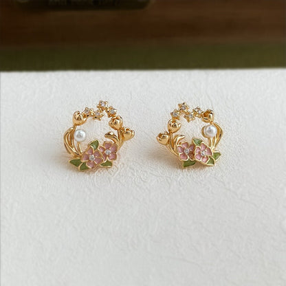 Spring Wreath Earrings