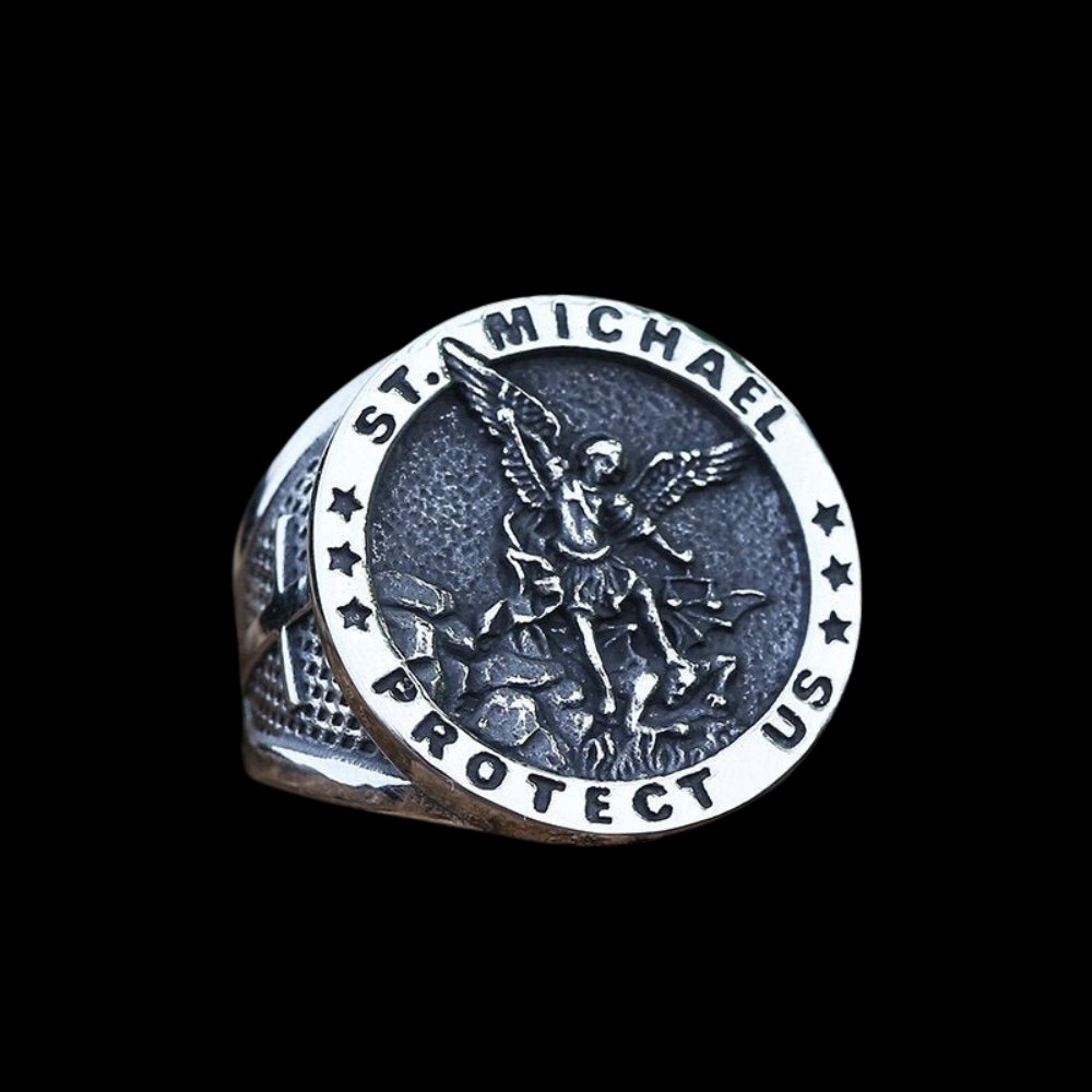 St. Michael Protect Us Ring