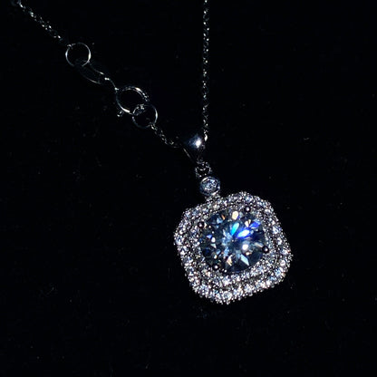 Sterling Silver Moissanite Pendant 1-5ct Spiritual Healing