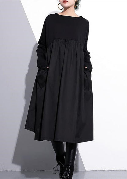 Purple Shift Dress Cotton Clothing Dress