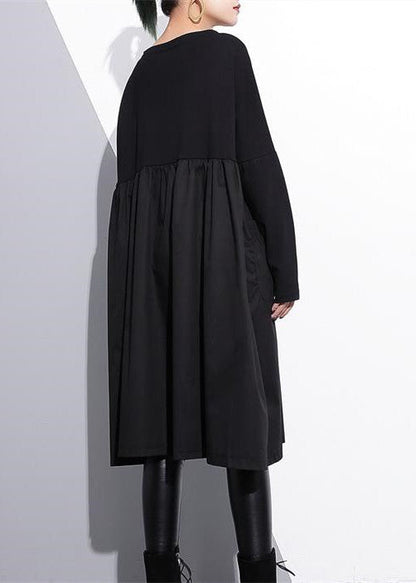Purple Shift Dress Cotton Clothing Dress