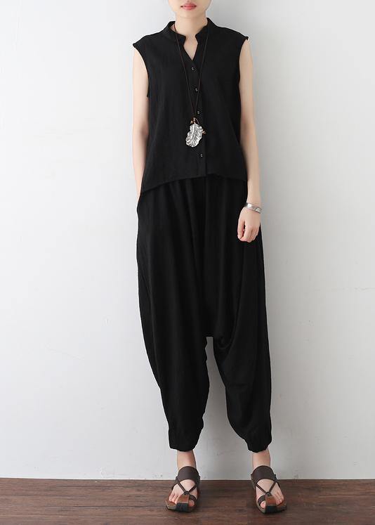 Summer New Sleeveless Pullover Tops With Elastic Waist Pants