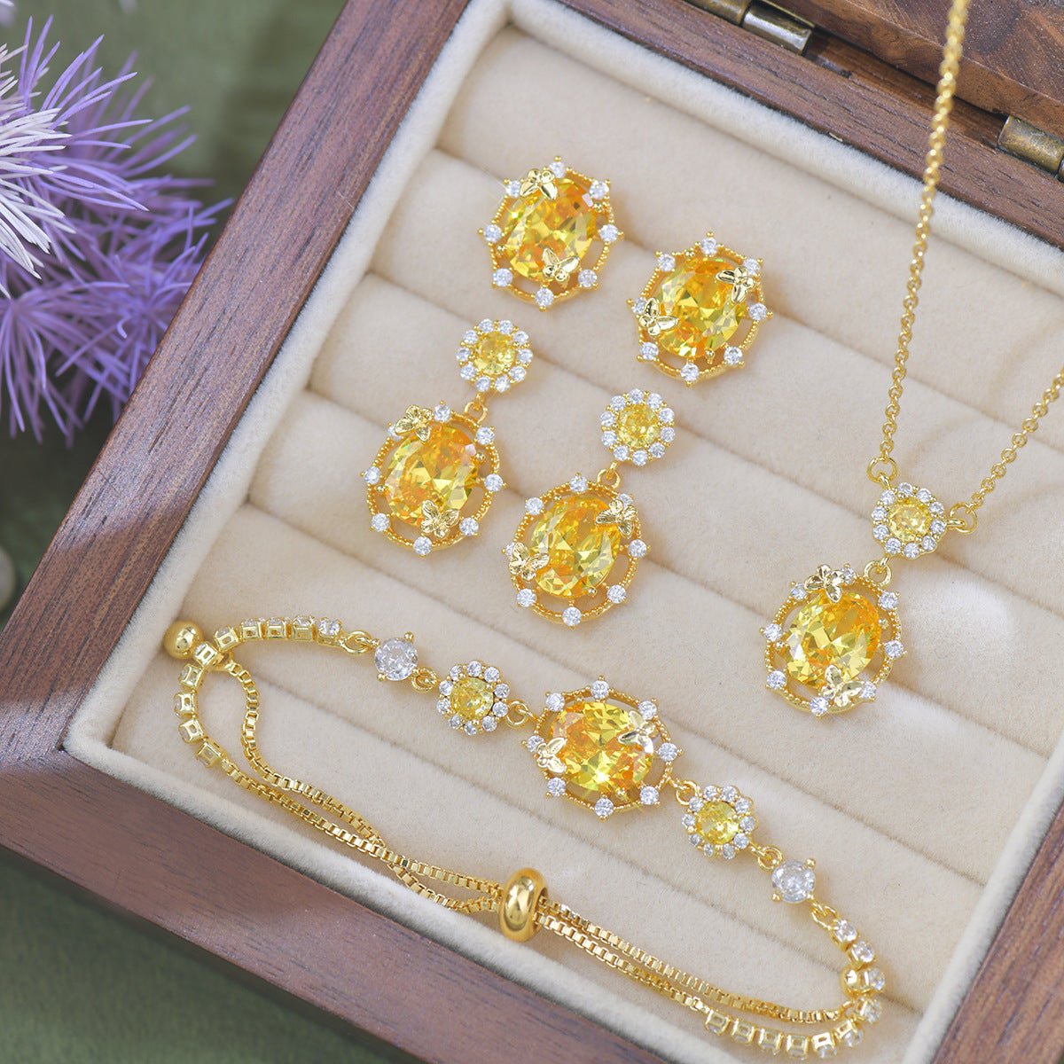 Sunshine Butterfly Stud Earrings
