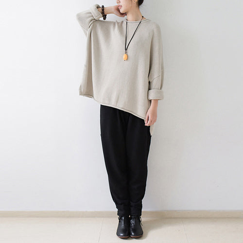 Thick Warm Winter Pants Black Carrot Pants Harem Pants Elastic Waist