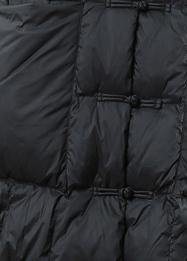 Fine Loose Fitting Long Coat Winter Jacket Black Stand Collar Chinese Button Woolen Outwear